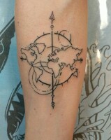Off the map tattoo