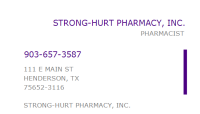 Strong-Hurt Pharmacy Inc
