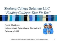 Slosberg college solutions llc