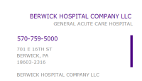 Chs berwick hospital corporation