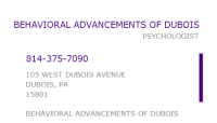 Behavioral advancements of dubois
