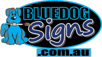 Digital blue dog signage solutions