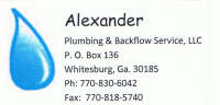 Alexander plumbing & backflow service